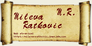 Mileva Ratković vizit kartica